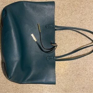 Remi & Reid Chic Teal Leather Tote Bag